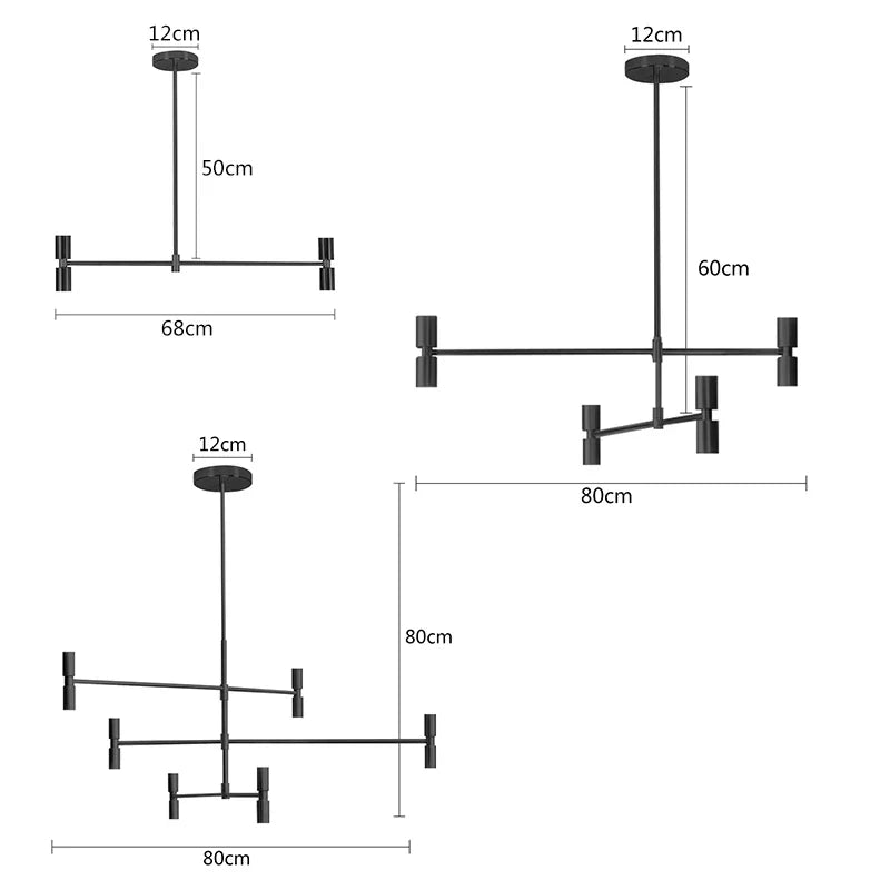 Nordic Designer Pendant Light Pole Ceiling Art Lamps by Afralia™