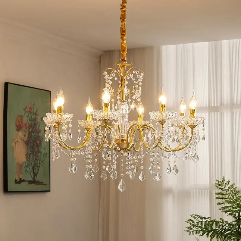 Afralia™ Crystal Chandeliers Light for Living Room and Dining Room