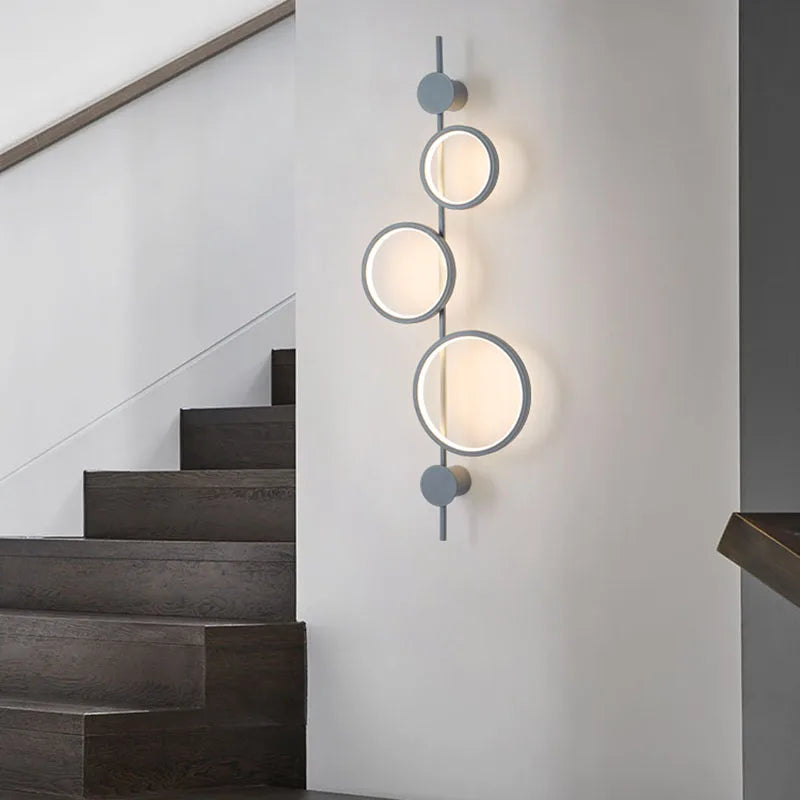 Nordic 3 Rings Wall Lights for Parlor Bedroom by Afralia™