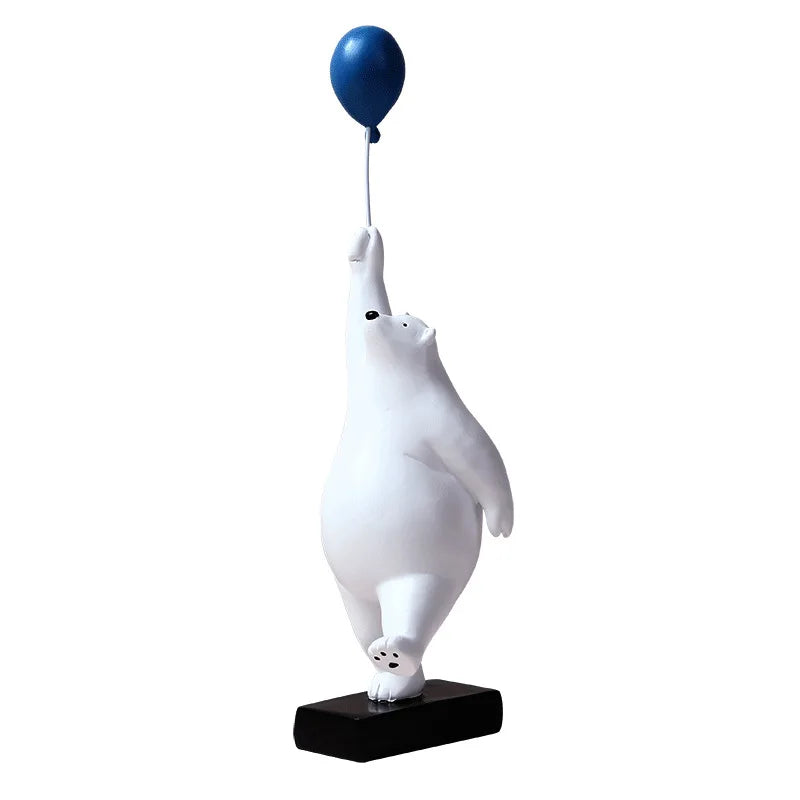 Balloon Bear Resin Ornaments by Afralia™: Unique Desk and Bookcase Decor Craft Figurines