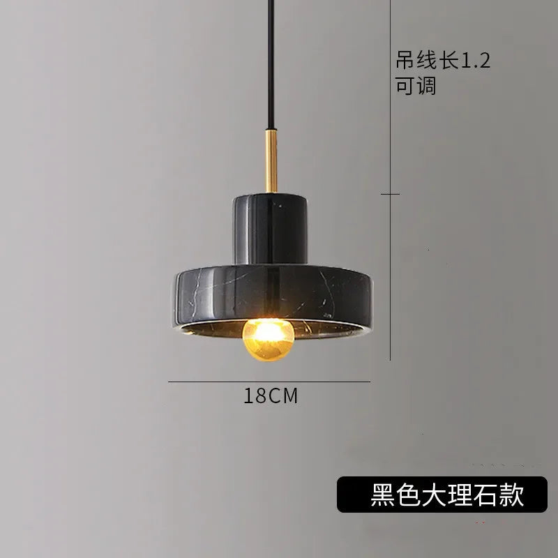 Afralia™ Marble Pendant Light: Modern Bar Fixture Hanging Chandelier