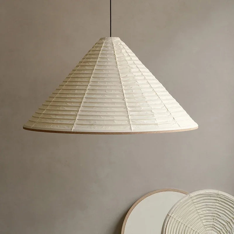 Afralia™ Wabi Sabi Rice Paper Chandelier LED Pendant Lights for Dining Room and Bar