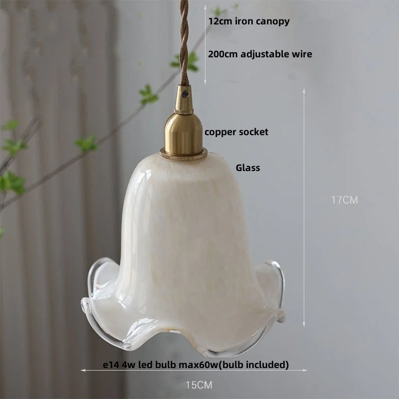 Afralia™ White Glass LED Pendant Light Fixture Modern Nordic Hang Lamp