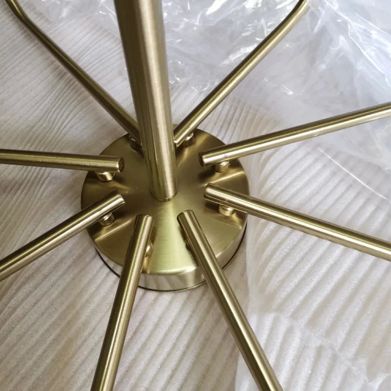 Afralia™ Modern Farmhouse 8-Light Brass & Black Candle Chandelier