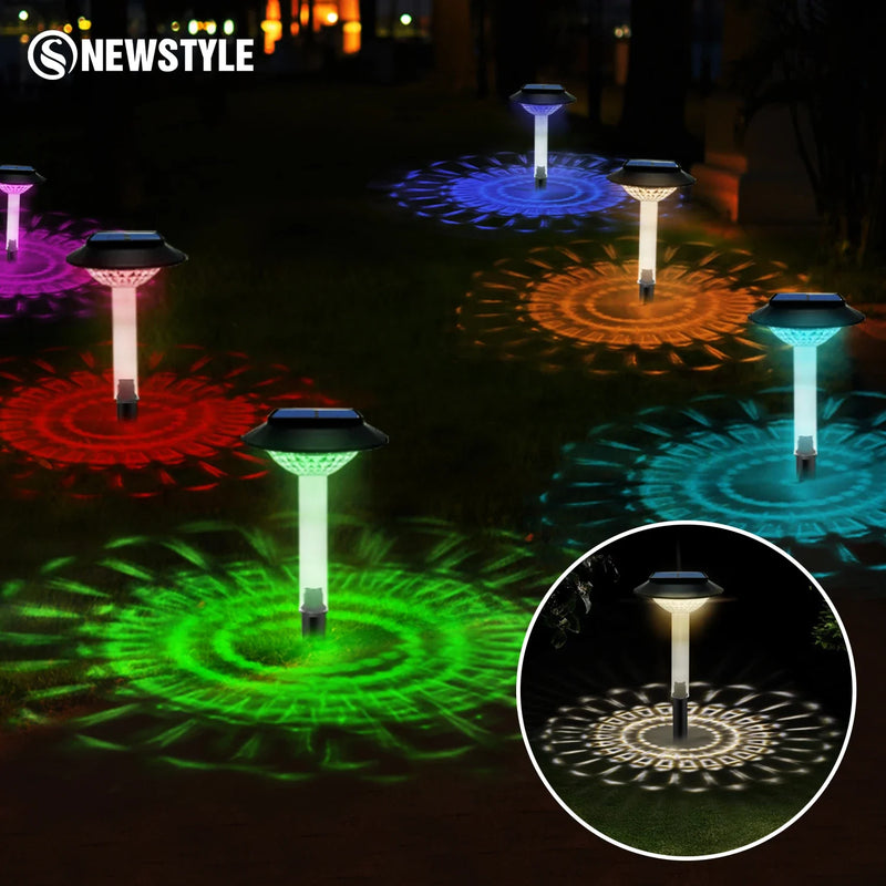 Afralia™ Solar Pathway Lights: RGB Color Outdoor Landscape Lighting for Yard, Garden, Walkway