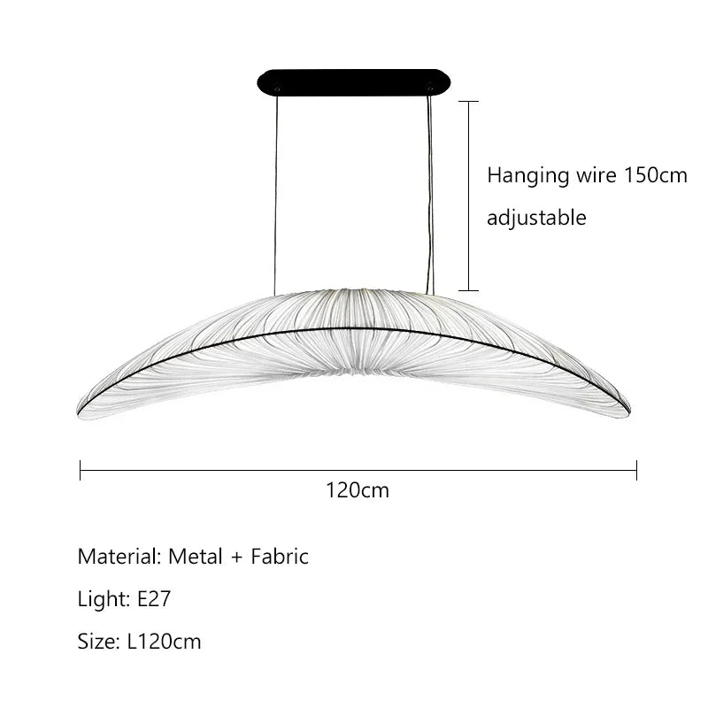 Afralia™ Nordic Minimalist Fabric Dining Chandelier: Retro, Homestay, Cafe Pendant Light