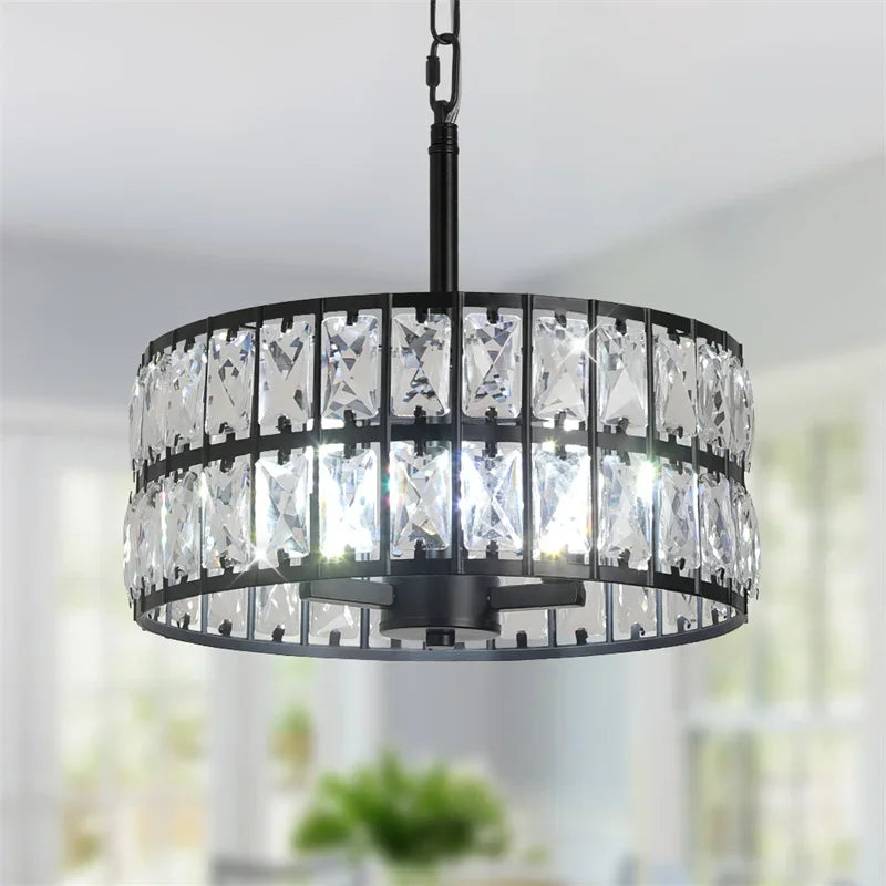 Afralia™ Crystal Pendant Light: Modern LED Chandelier for Home Decor & Kitchen Island
