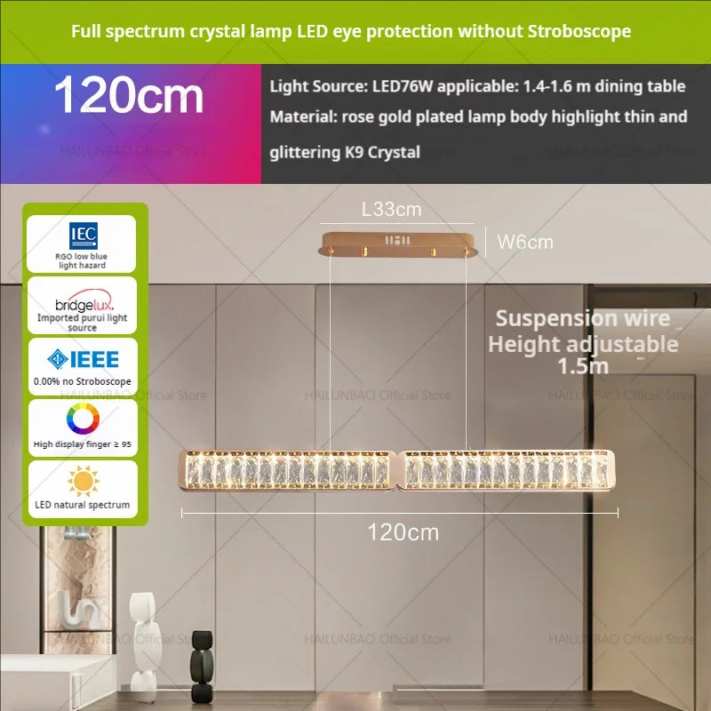 Afralia™ Light Luxury Crystal Chandelier for Elegant Living & Dining Atmosphere