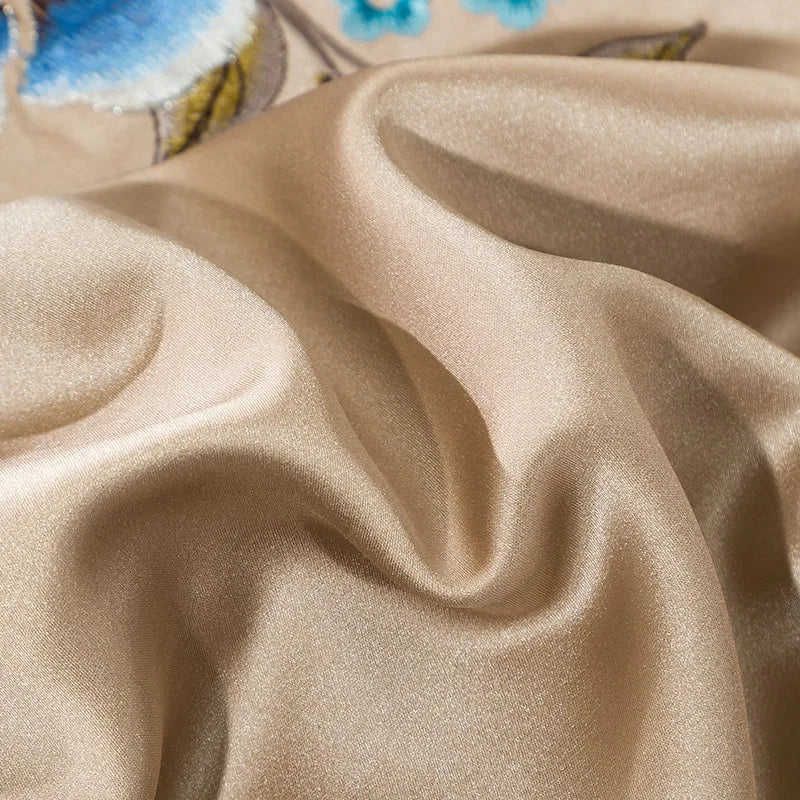 Afralia™ Embroidered Egyptian Cotton Bedding Set - Queen King Linens, 200S Thread Count