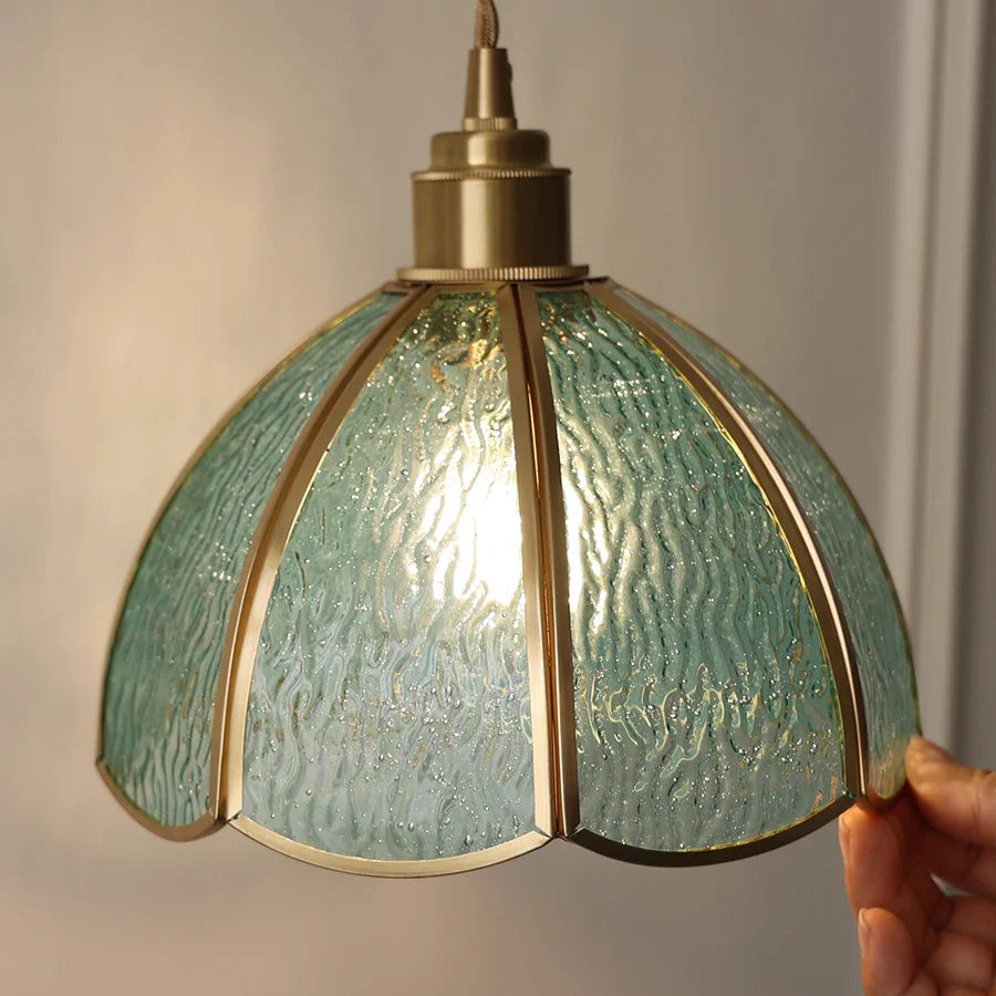 Afralia™ Tiffany Glass LED Wall Sconce Handcrafted Lamp, Pull Chain Switch