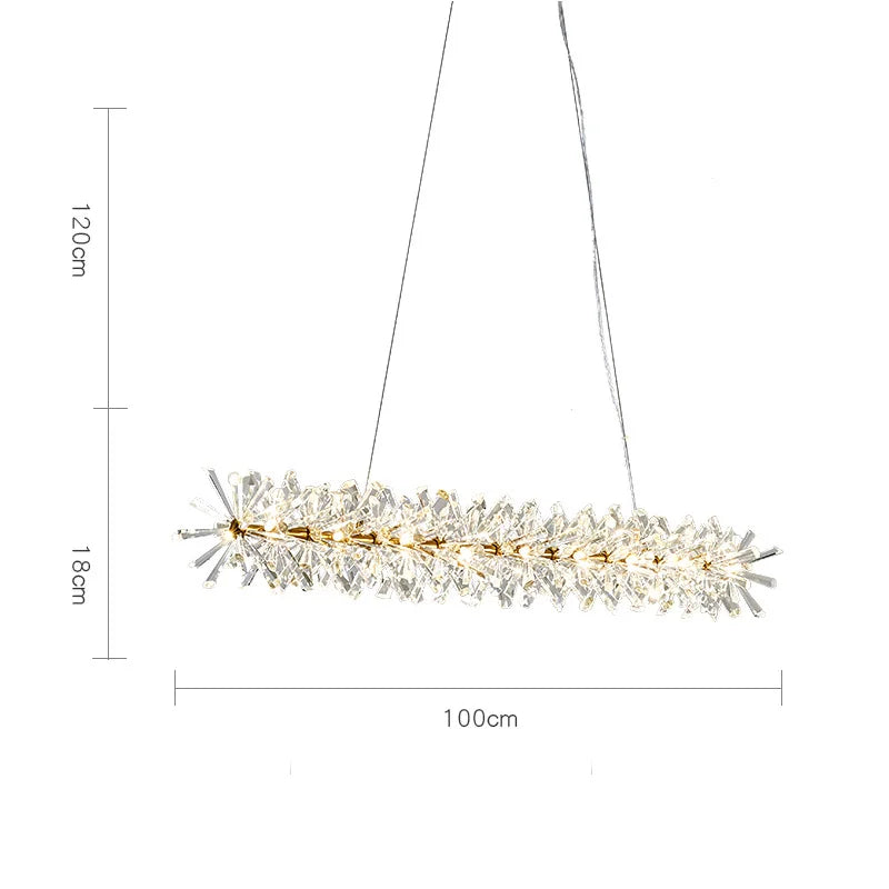 Afralia™ Modern Nordic Crystal LED Pendant Light for Home Dining Hall Lighting