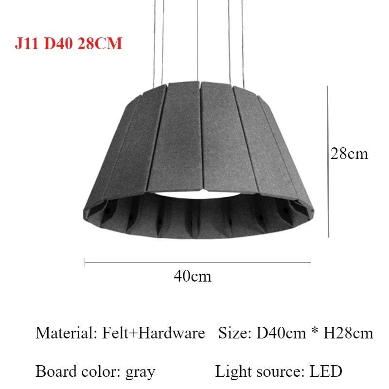 Afralia™ Nordic Felt Pendant Lamp LED Colorful Designer for Living Room Kitchen Island Dining Light