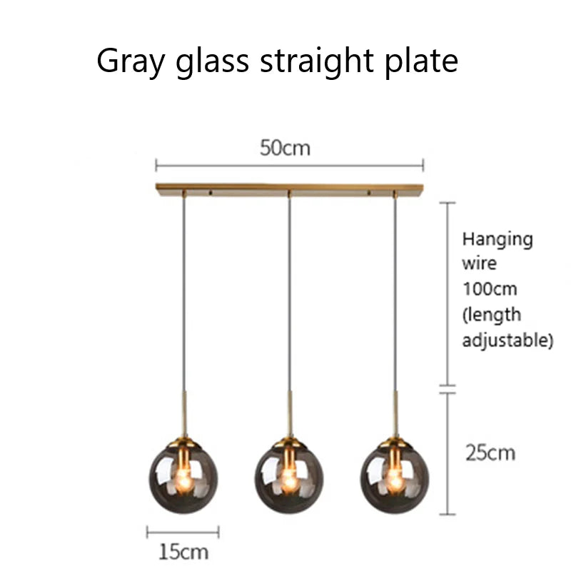 Afralia™ Glass Pendant Lights: Nordic LED Hanging Lamp for Kitchen, Dining Room, Bedroom.