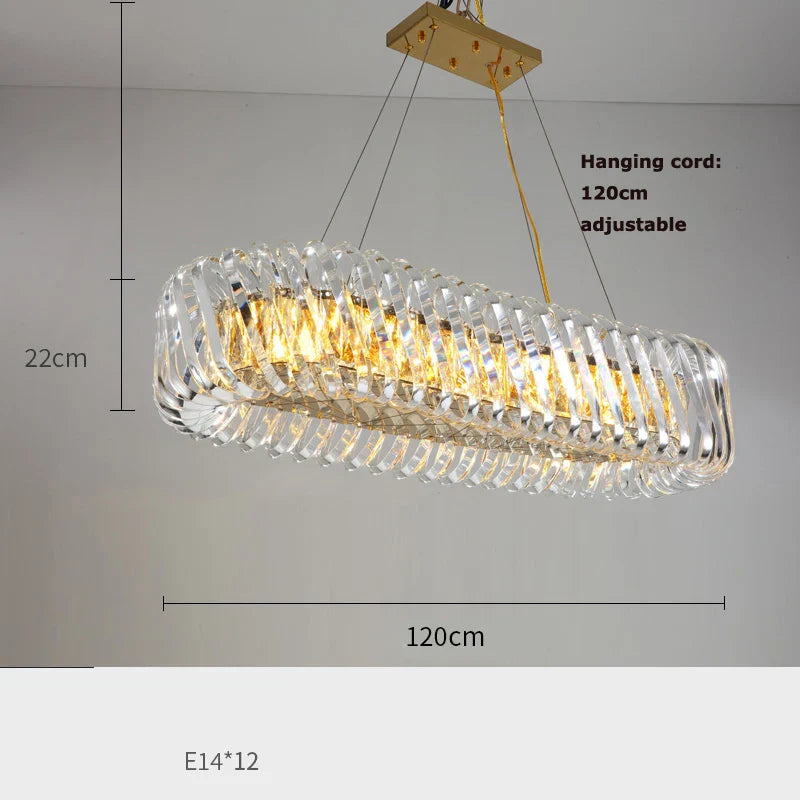 Afralia™ Gold LED Chandelier 2025 New Trend for Living Room
