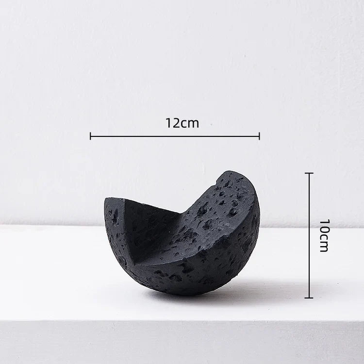 Afralia™ Geometric Spherical Ceramic Ornaments Moon Home Decoration Accessory