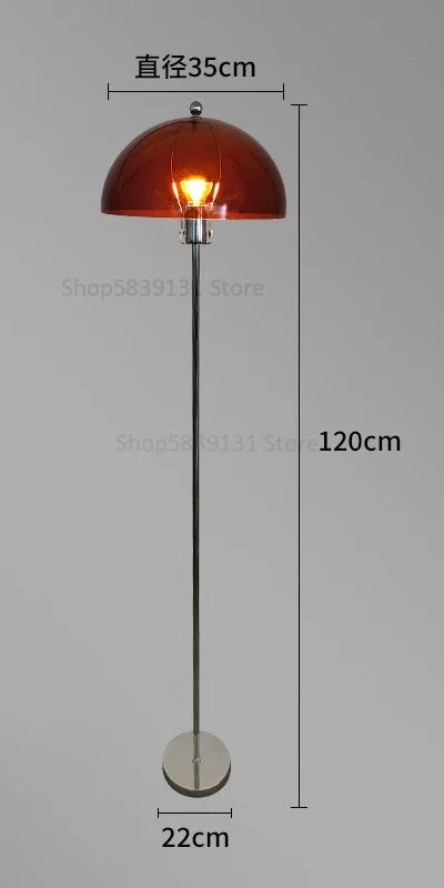 Afralia™ Retro Acrylic Floor Lamp with Colorful Lampshade for Living Room LED Lights