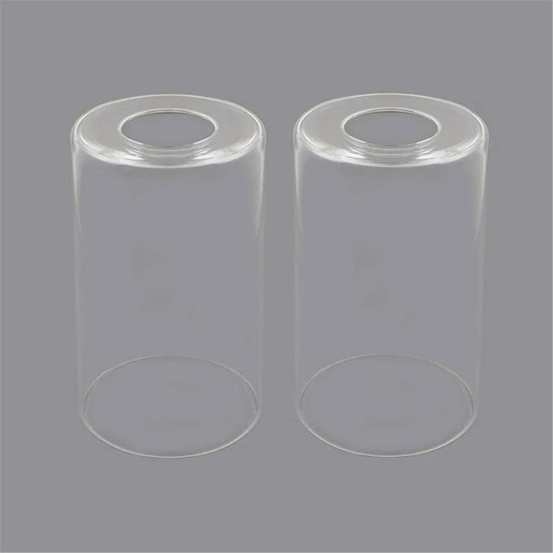 Afralia™ Clear Glass Cylinder Lamp Shade for E27 E26 Socket - Vanity Chandelier Floor Light