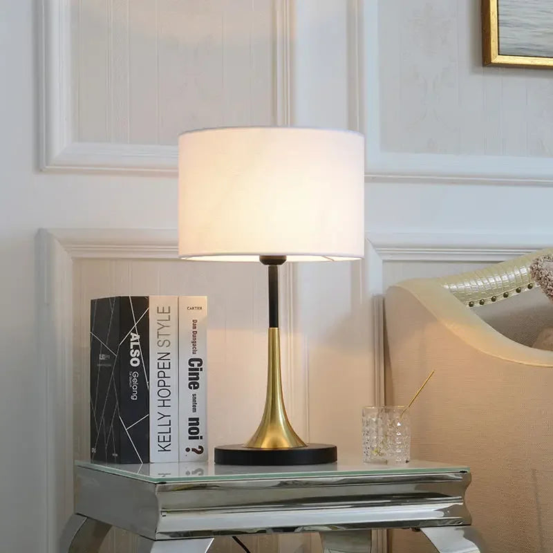 Afralia™ Fabric Desk Lamp: Minimalist American Style for Study & Bedroom
