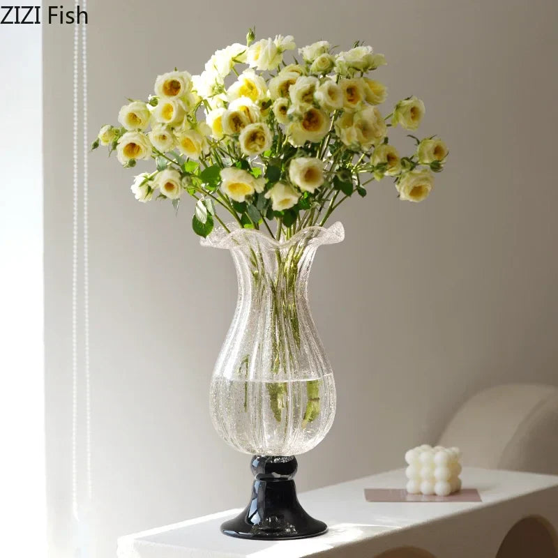 Afralia™ Glass Vase for Hydroponics Plant Pot Room Decor & Flower Arrangement