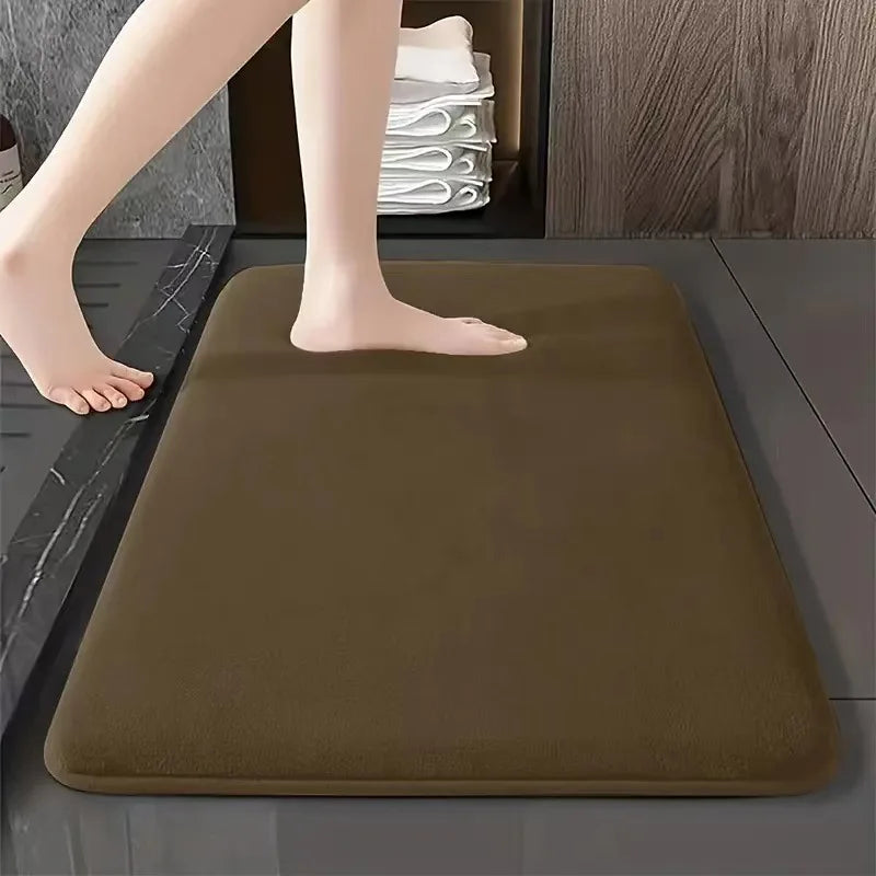Afralia™ Super Absorbent Coral Velvet Bathroom Floor Mat