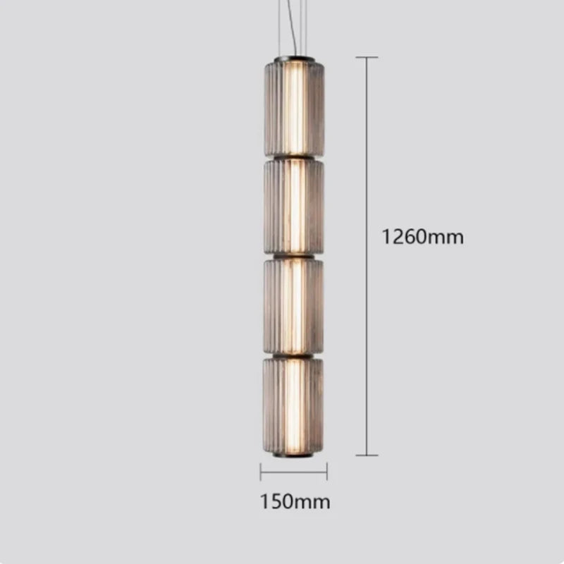 Afralia™ Smoke Grey Glass LED Pendant Light for Dining and Living Room Decor