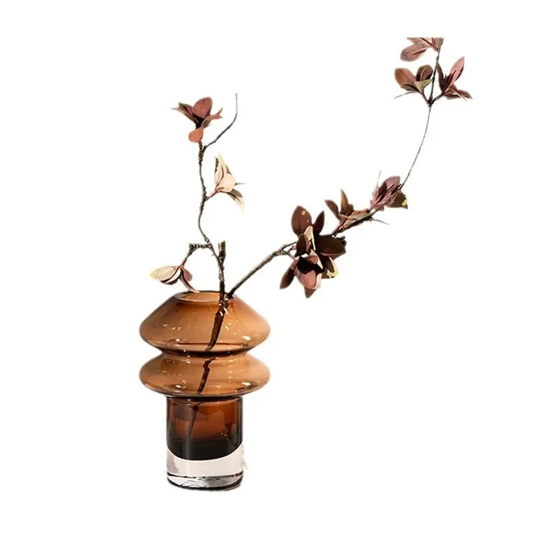 Afralia™ Mushroom Shape Glass Vase for Home Decor and Floral Arrangements