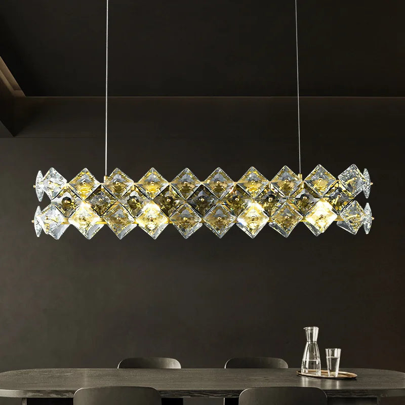 Afralia™ Crystal Round Chandelier: Modern Dining Room Lighting Fixture, Nordic Style Decoration