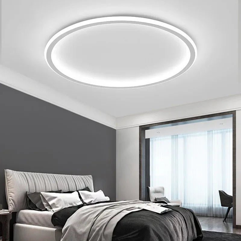 Afralia™ Nordic Round LED Ceiling Chandelier - Modern Living Dining Room Lighting