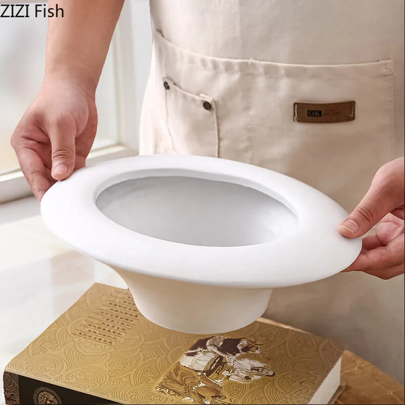 Afralia™ Ceramic Elliptical Vase Pots: Minimalist Room Decor & Floral Arrangement Aesthetic