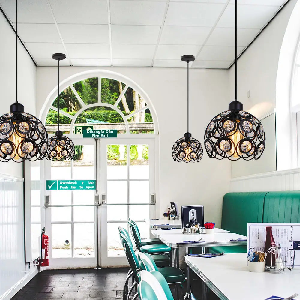 Afralia™ Crystal K9 Pendant Lamp: Industrial Nordic Chandeliers for Bedroom and Kitchen Lighting