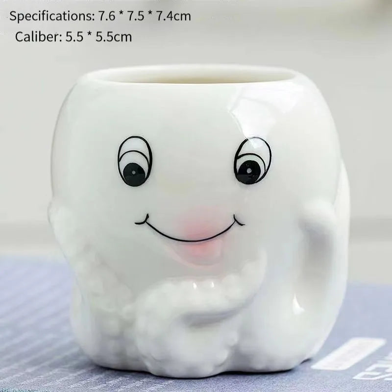 Afralia™ Animal Cartoon Ceramic Flowerpot for Nursery Planting - Cute Rabbit Elephant Sheep Octopus