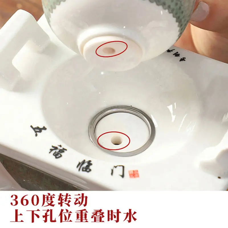 Afralia™ Premium Automatic Kung Fu Tea Set: Home & Office Teaware Gift Box