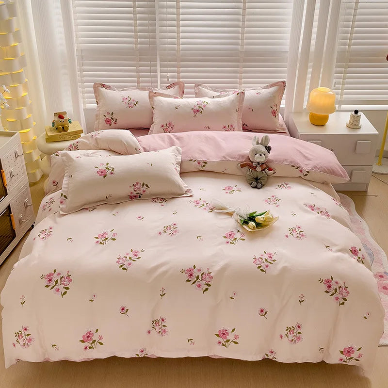 Afralia™ Cartoon Printed Bedding Sets - Soft Quilt Cover Kit for All Seasons
