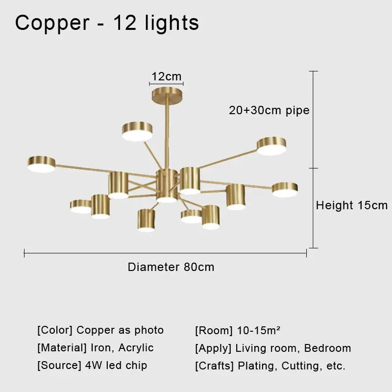 Afralia™ Modern LED Ceiling Chandelier for Living Room Home Decor