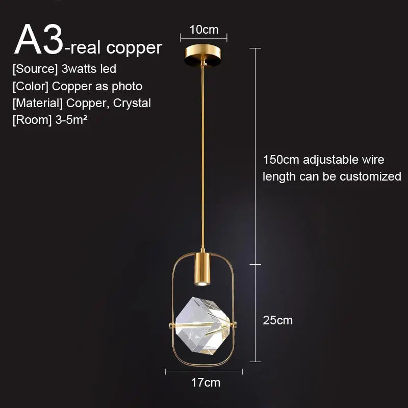 Afralia™ Crystal Pendant Lights Kitchen Fixture for Living Room, Dining Room, and Bedside
