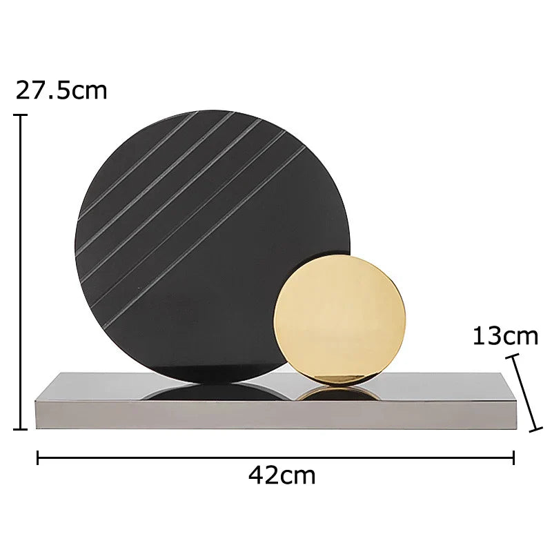 Geometric Circular Ring Desk Decoration by Afralia™