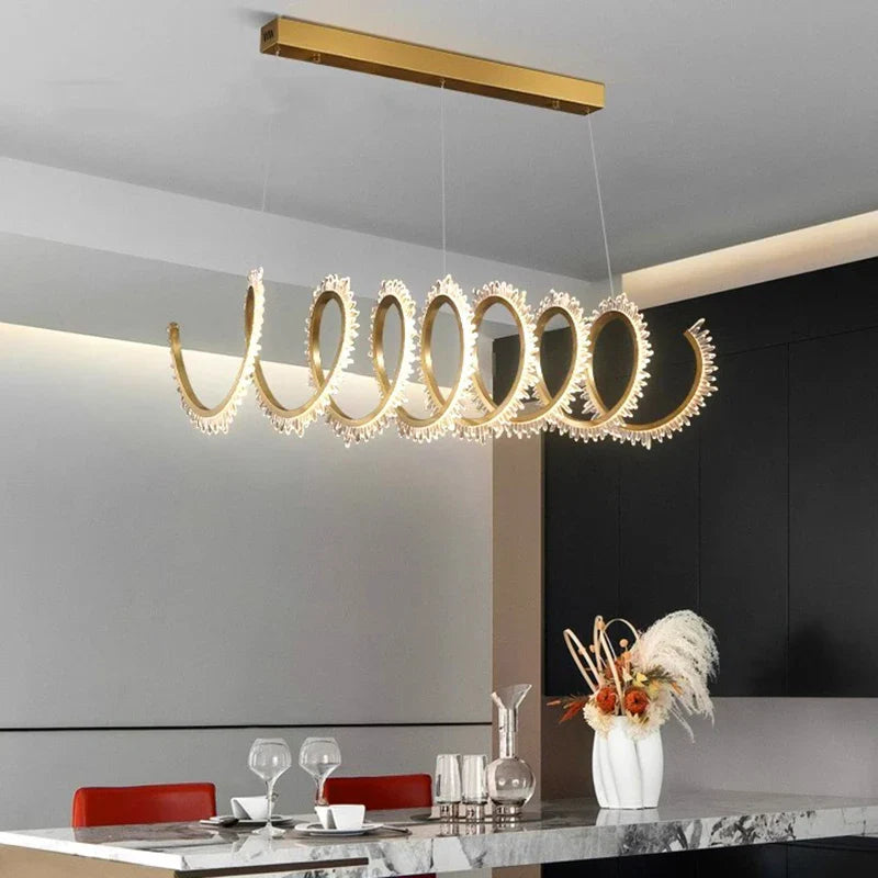 Afralia™ Modern LED Pendant Chandeliers for Living and Dining Rooms