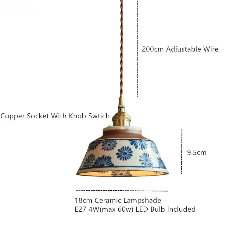 Afralia™ Nordic LED Pendant Lights 4W Ceramic Home Decor