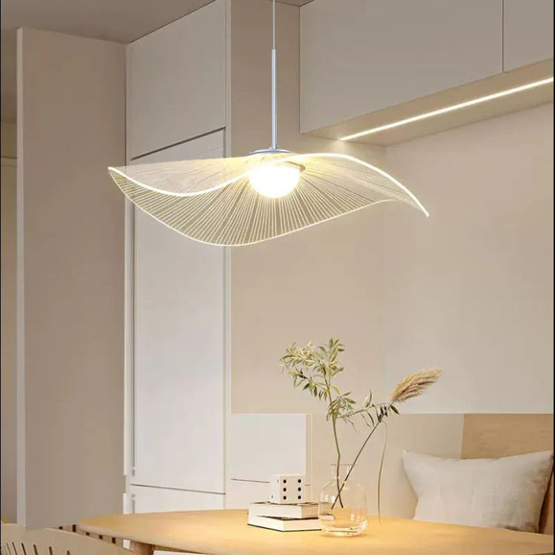 Afralia™ Lotus Leaf LED Chandelier: Modern Nordic Dimming Pendant Light for Living Room and Bedroom