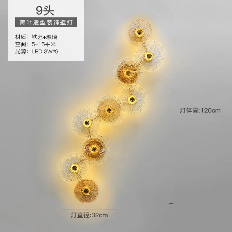 Afralia™ Round Glass Metal Wall Sconce Light for Bedroom Decoration