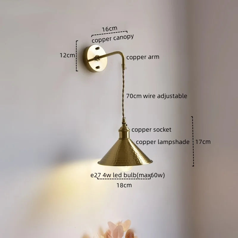 Afralia™ Copper LED Wall Light for Modern Spaces.