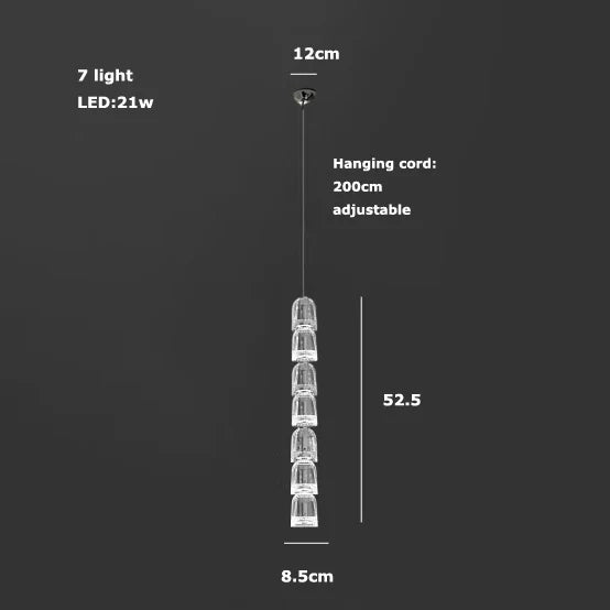 Afralia™ Crystal Bullet High Ceiling Chandelier for Living Room & Staircase