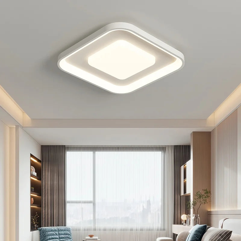 Afralia™ Nordic White LED Chandelier - Ceiling Mounted Whole House Light Combination