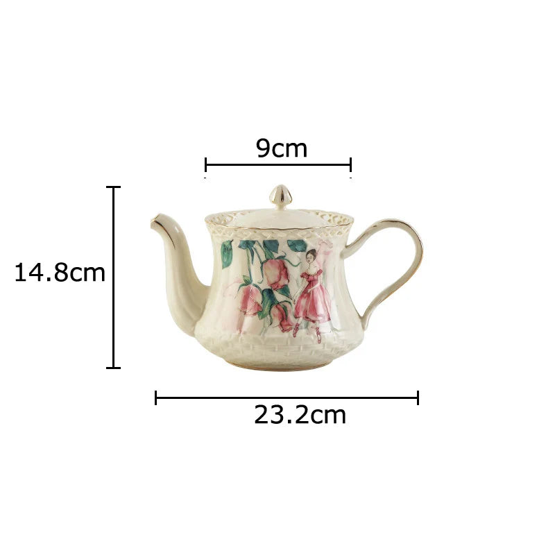 Afralia™ Floral Beauty Ceramic Tea Set