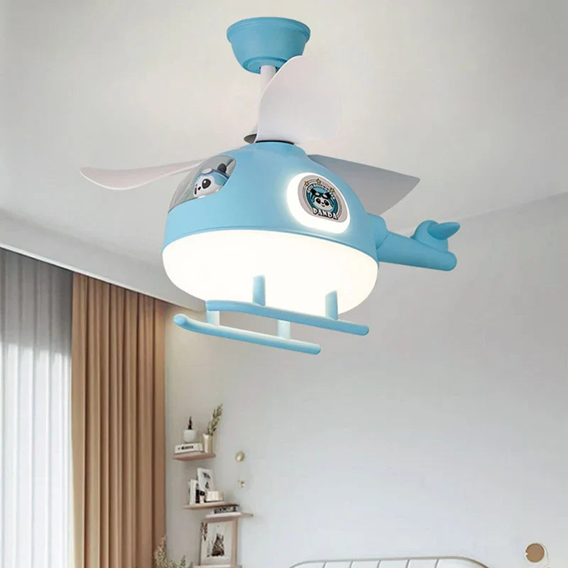 Afralia™ Ceiling Fan Lights with LED, Modern Indoor Lighting for Kids' Bedroom & Dining Room