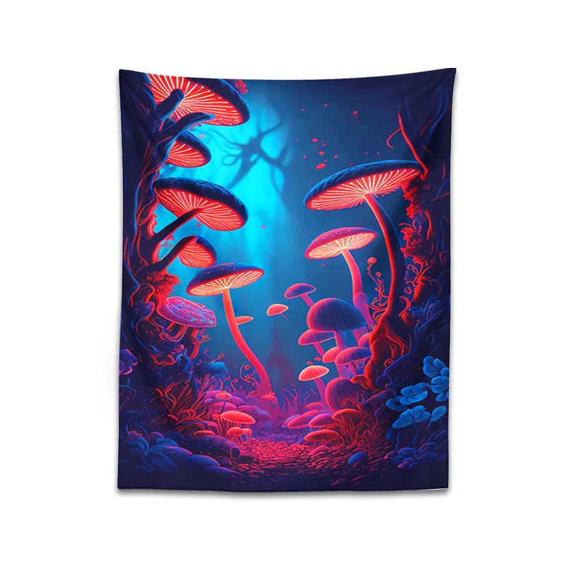 Afralia™ Psychedelic Mushrooms Tapestry Wall Hanging for Colorful Home Decor