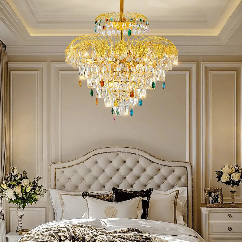 Afralia™ Luxury Crystal Chandelier for Dining Room, Study, and Bedroom