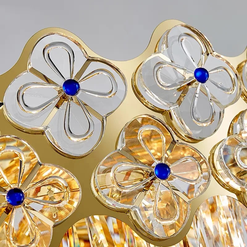 Afralia™ European Crystal Luxury Chandelier Gold Room Decor Hanglamp