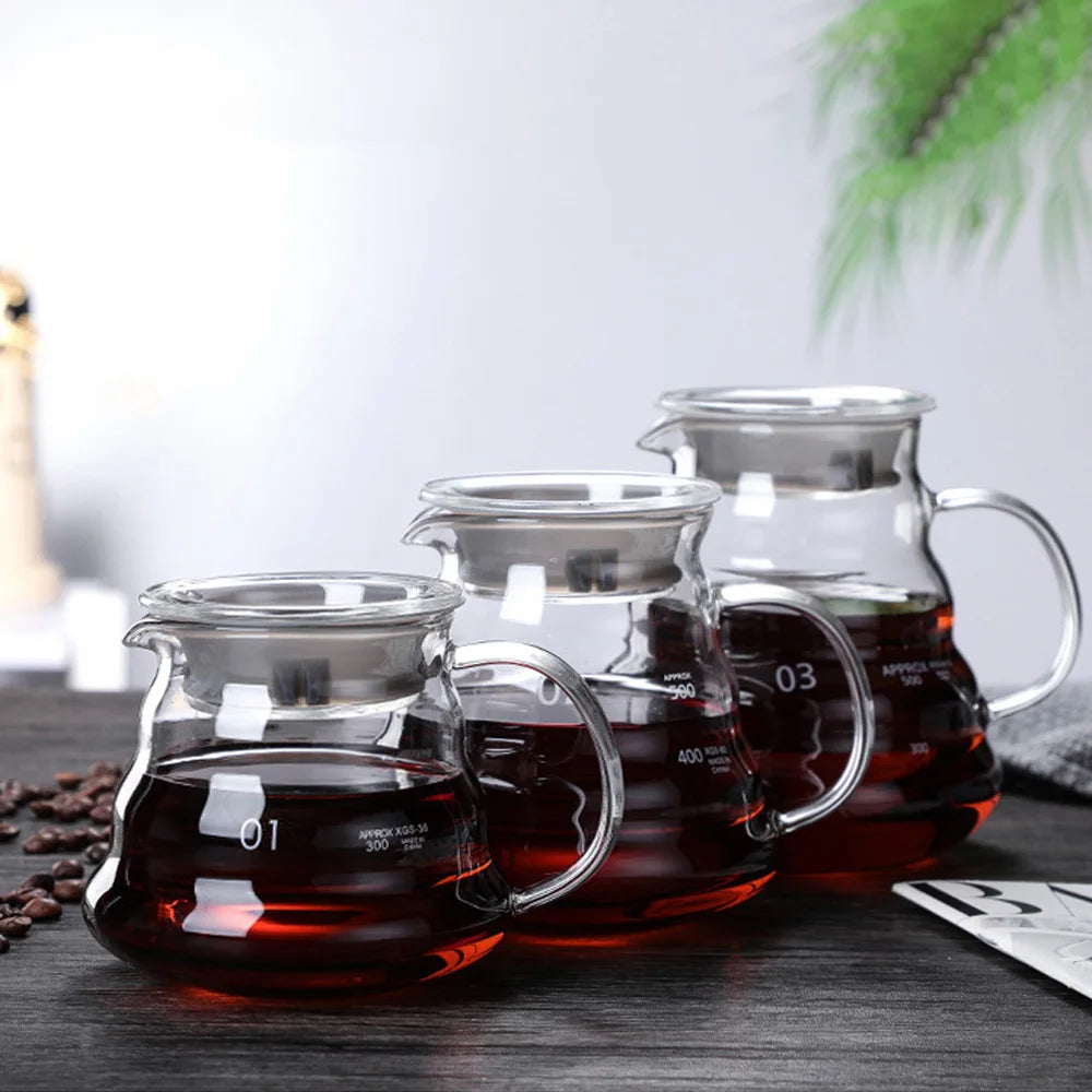 Afralia™ Glass Pour Over Coffee Maker Pot Barista Brewer Filter Dripper - 800ML