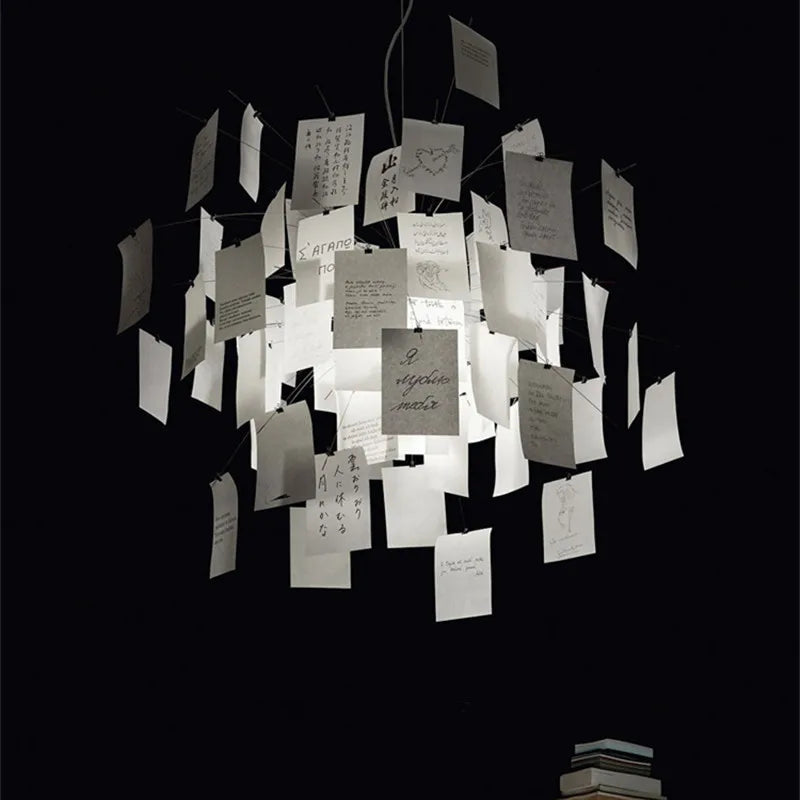 Afralia™ Zettel Z Light: Creative DIY LED Chandelier for Home Living Room, Dining Room, Bedroom